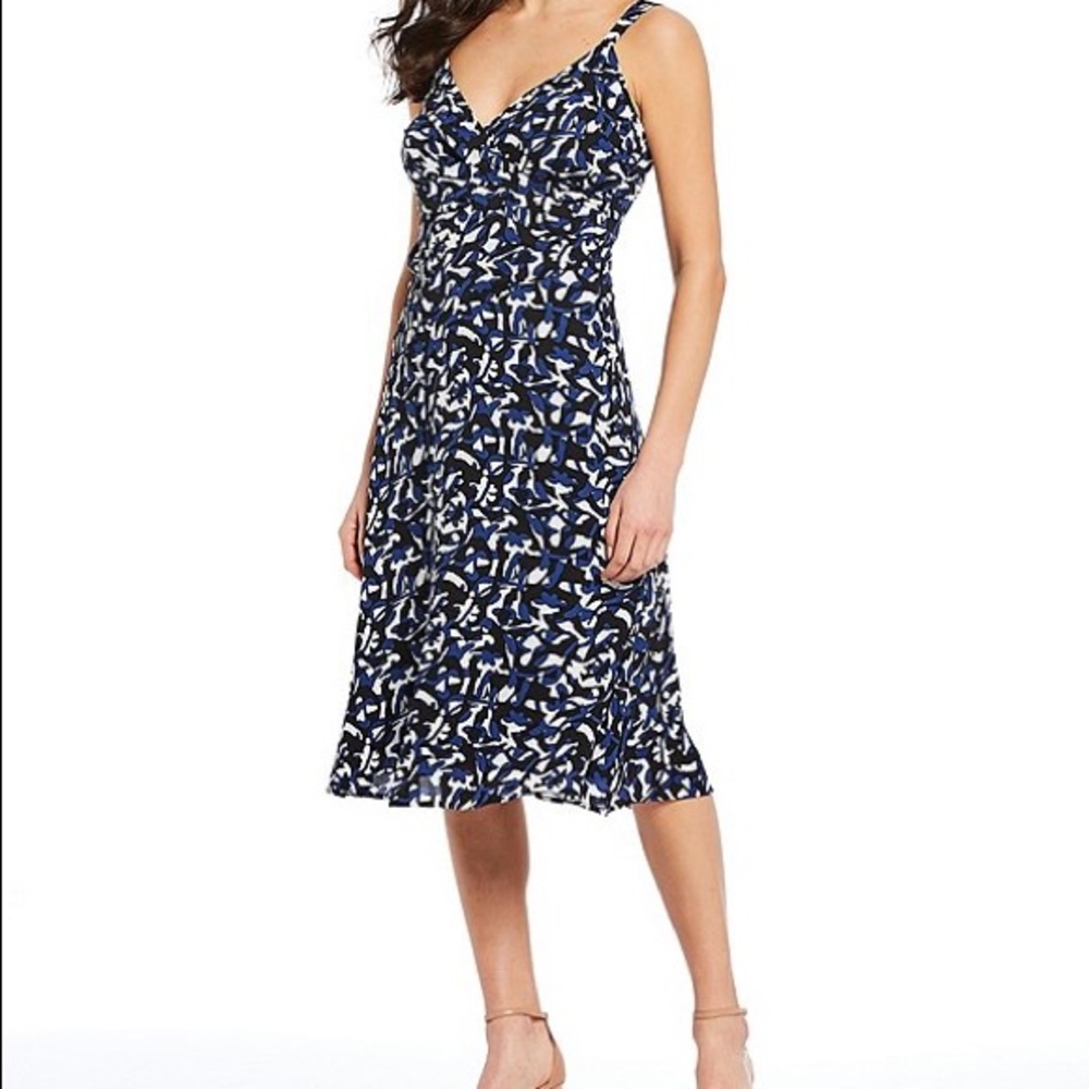 Donna Karan, New York, V-Neck, Midi Dress